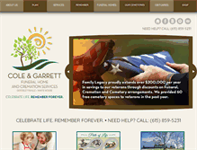 Tablet Screenshot of coleandgarrett.com